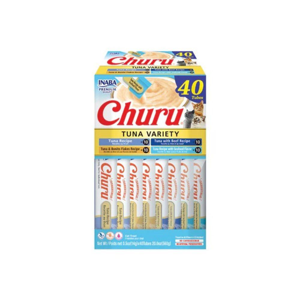 Inaba Churu Purées Cat Treat - 40 ct Tuna Variety Box