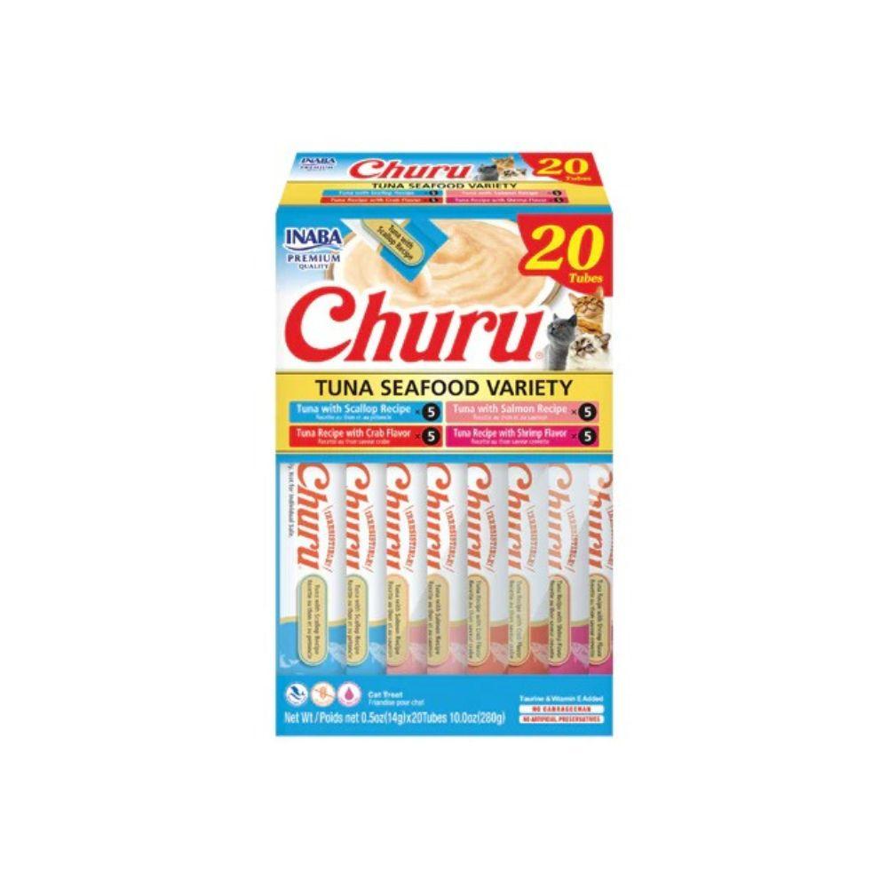 Inaba Churu Purées Cat Treat - 20 ct Tuna & Seafood Variety Box