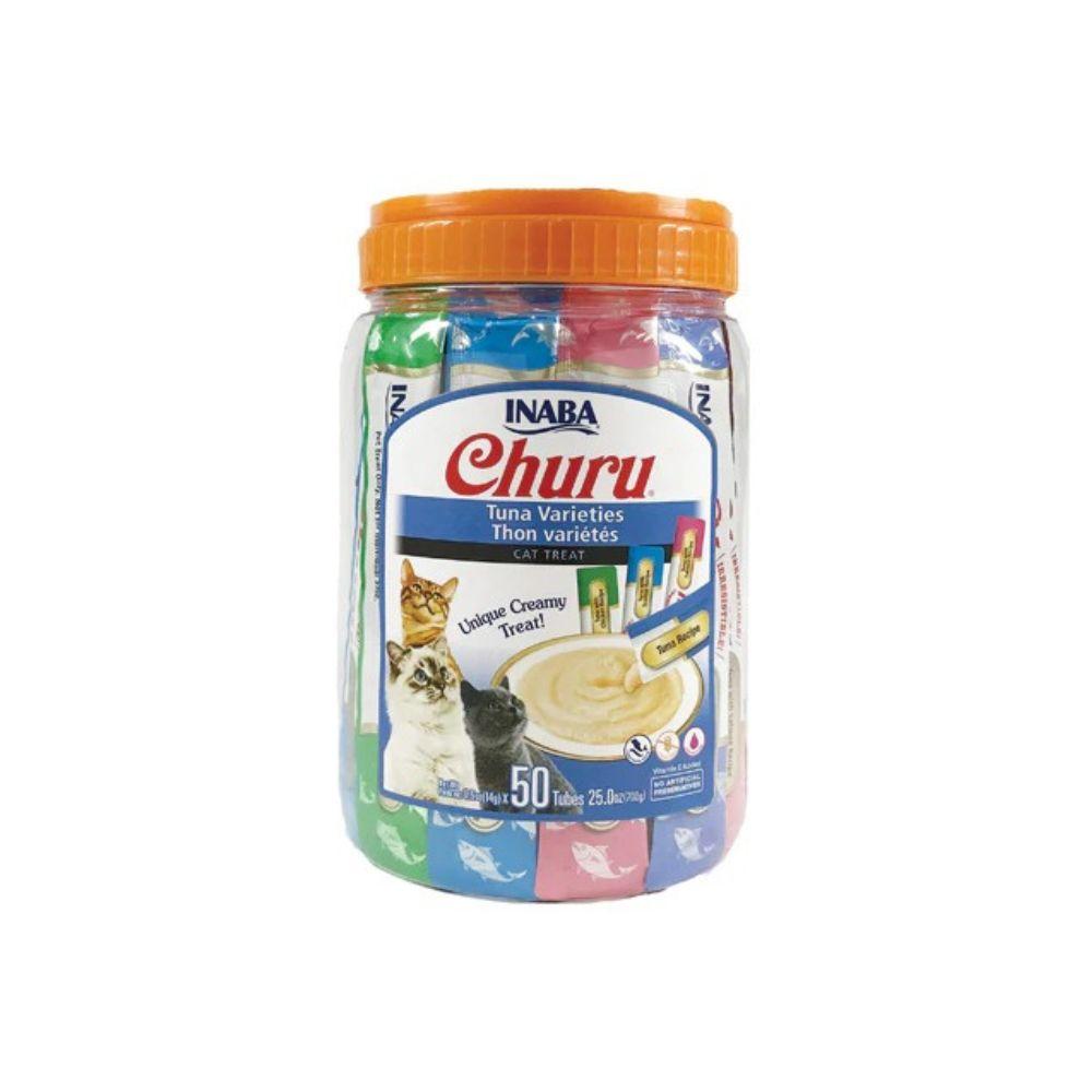Inaba Churu Purées Cat Treat - 50 ct Tuna Variety Jar