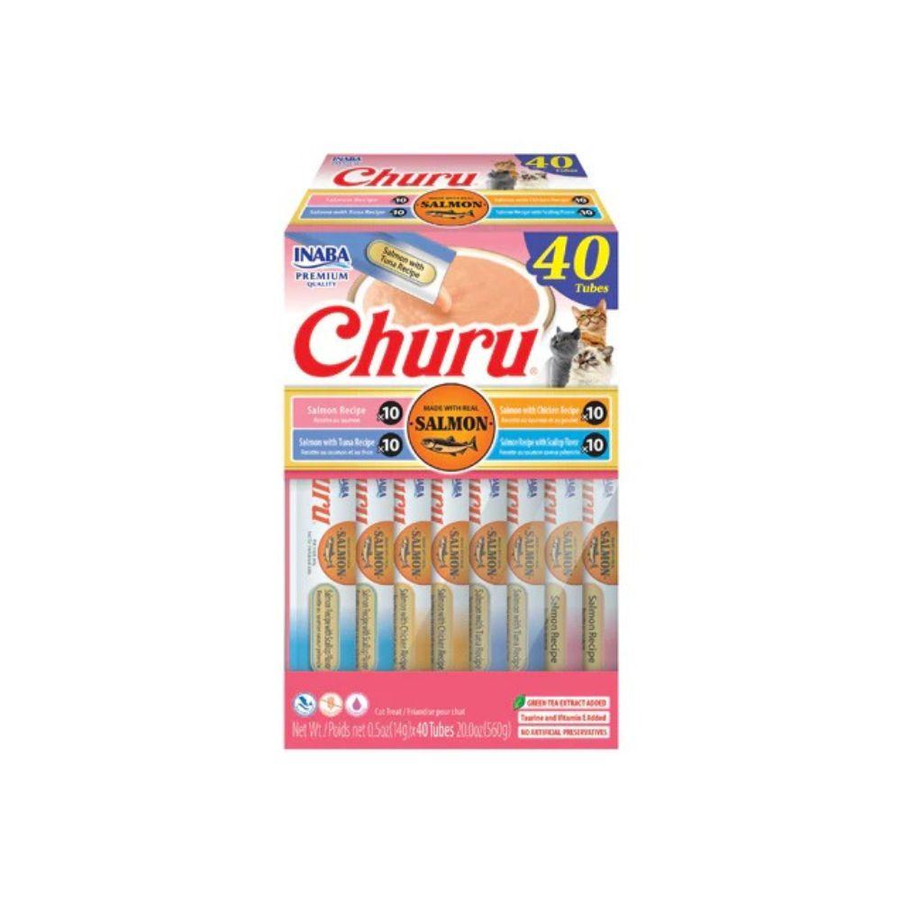 Inaba Churu Purées Cat Treat - 40 ct Salmon Variety Box
