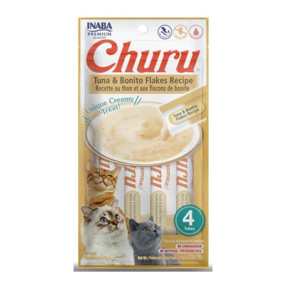Inaba Churu Purées 猫零食 - 金枪鱼和鲣鱼片