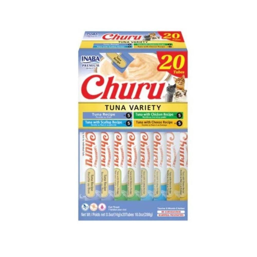 伊纳宝Inaba 超值综合猫咪汤条 吞拿鱼混合口味 一盒20根入