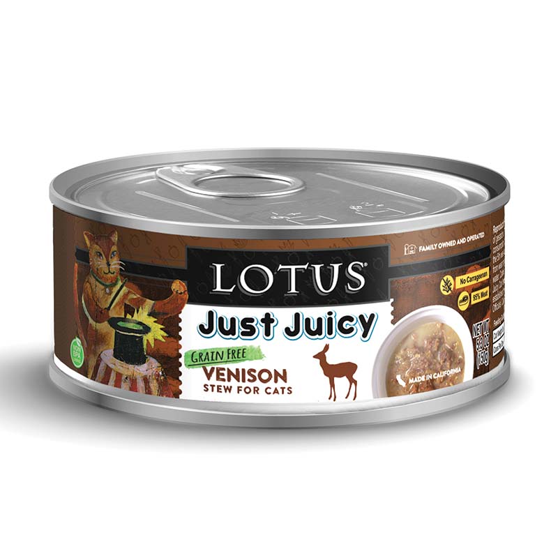 Lotus Just Juicy Cat Wet Food - Venison Recipe 5.3oz