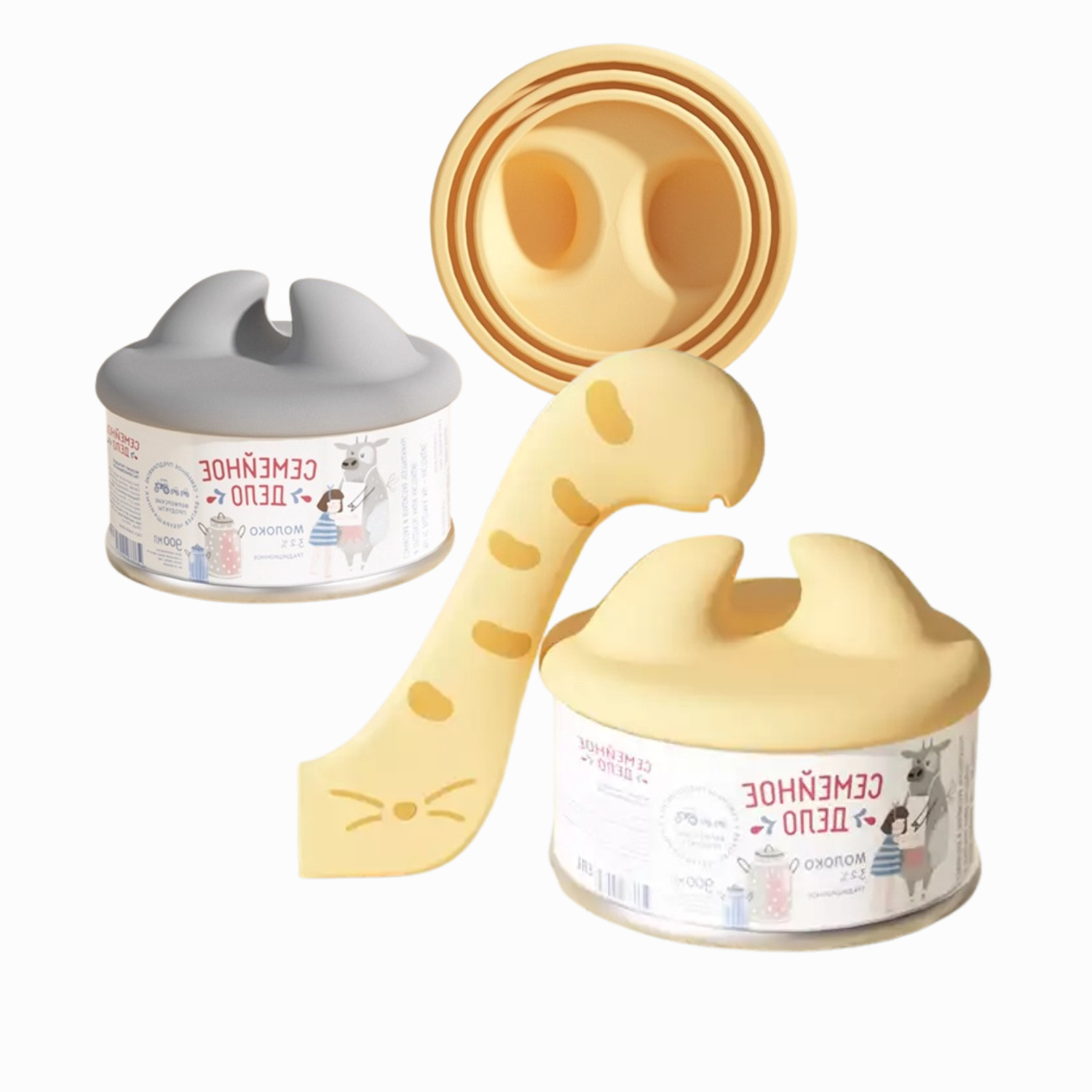 Multi-Function Pet Can Opener & Lid – Silicone Spoon for Pet Cans
