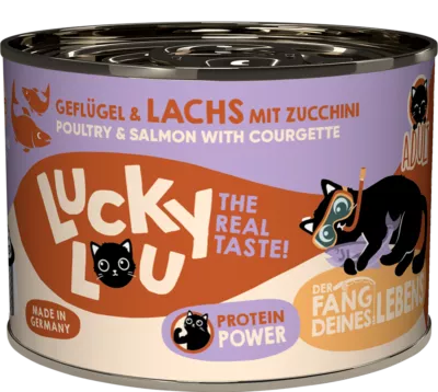 LuckyLou Poultry & Salmon with Zucchini Cat Wet Food - Maokids Pet