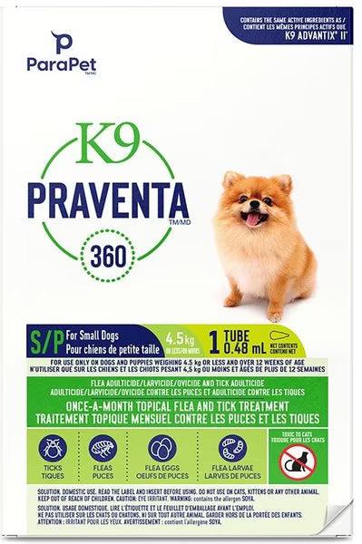 Parapet K9 Praventa 狗狗体外驱虫药 针对驱除&预防蜱虫&跳蚤&跳蚤卵&跳蚤幼虫 不同体重可选 一盒三支装 - Maokidspet