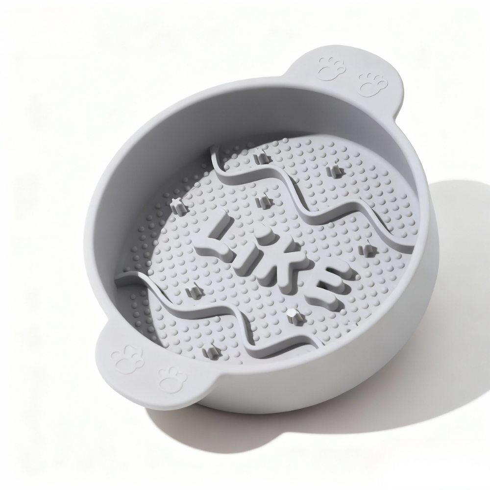 Ameeklion Silicone Slow Feeder Dog & Cat Bowl