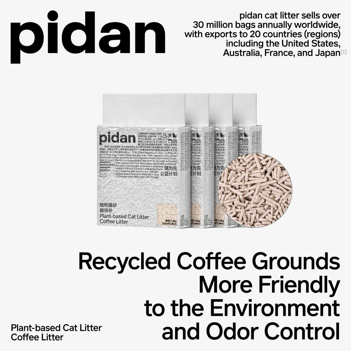 NEW! Pidan Plant-Based Coffee Cat Litter