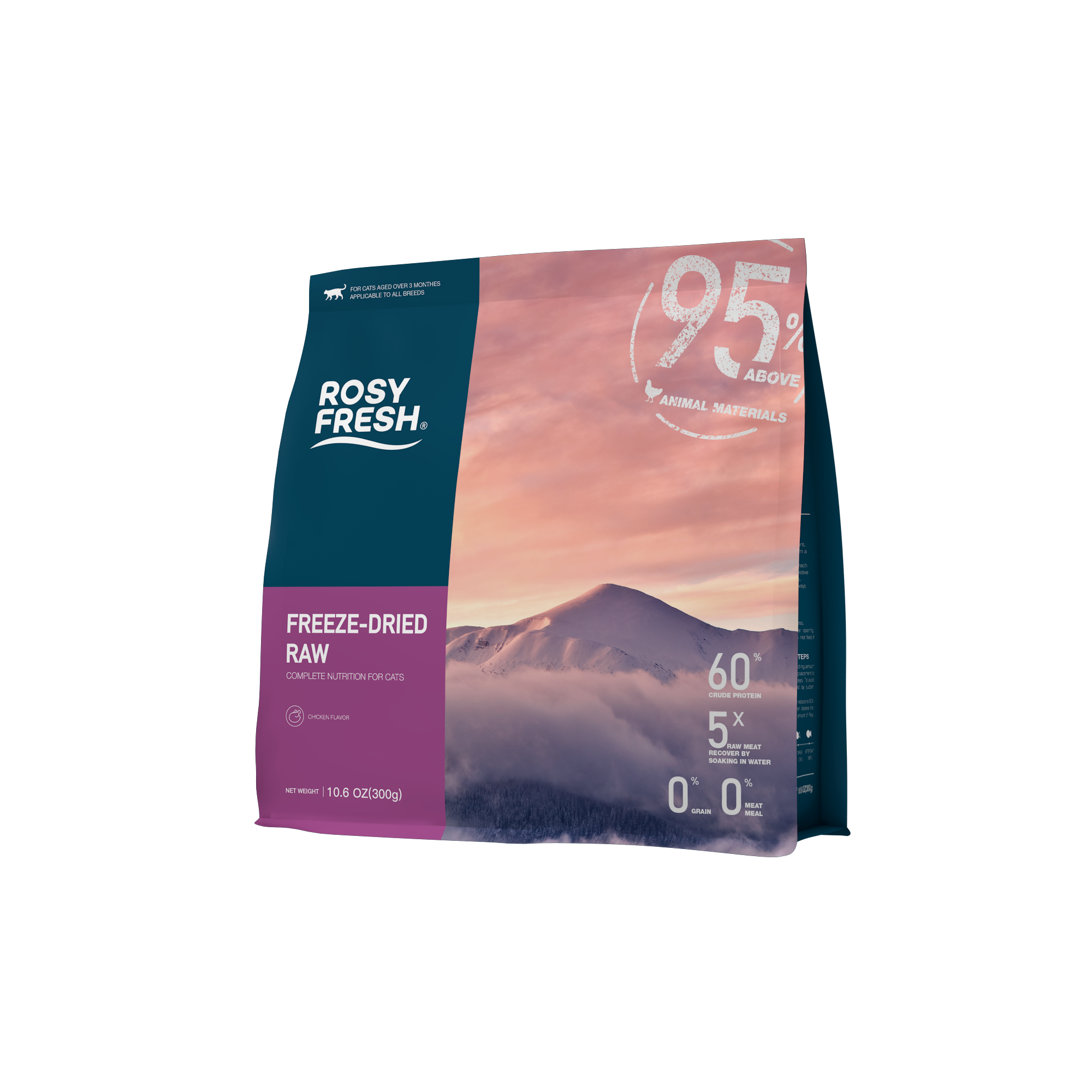 Rosy Fresh Chicken Recipe Raw Freeze-Dried Cat Food - 300g/Bag