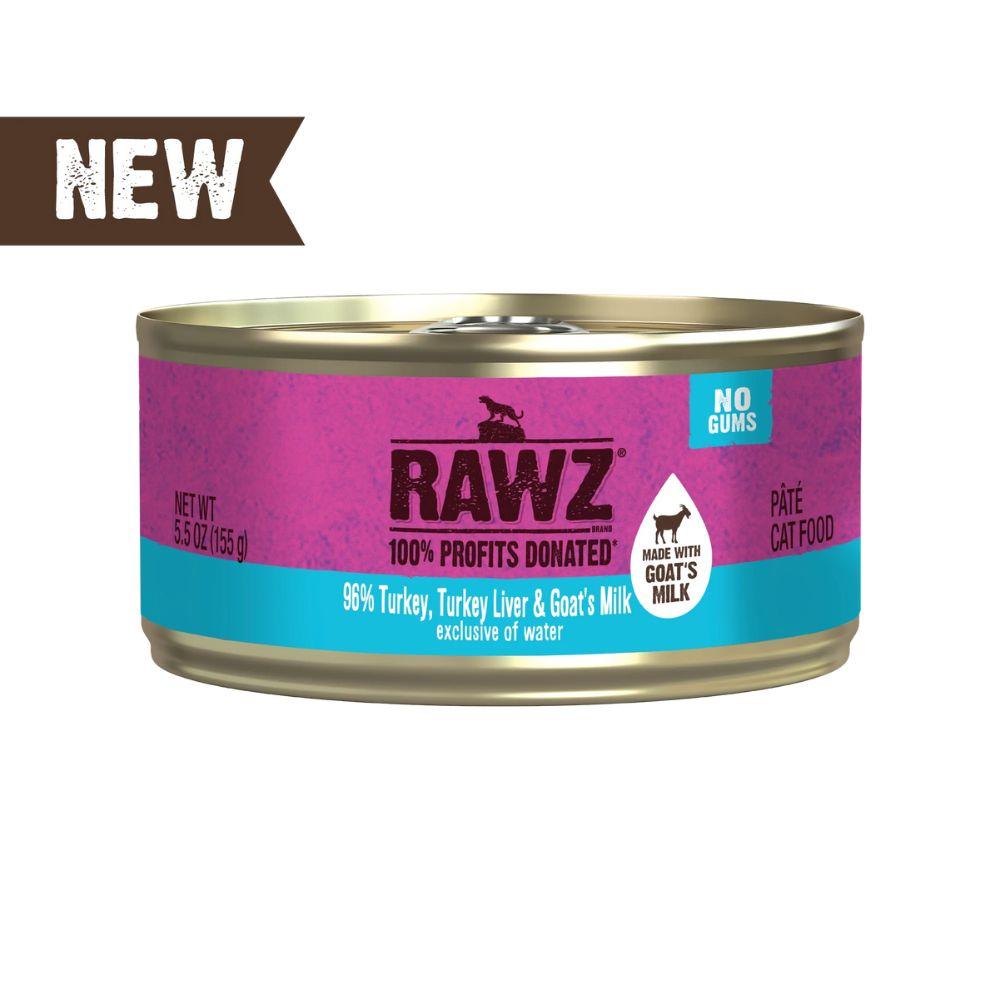 Rawz with Goat Milk 96% Turkey & Turkey Liver Canned Cat Food - 5.5oz