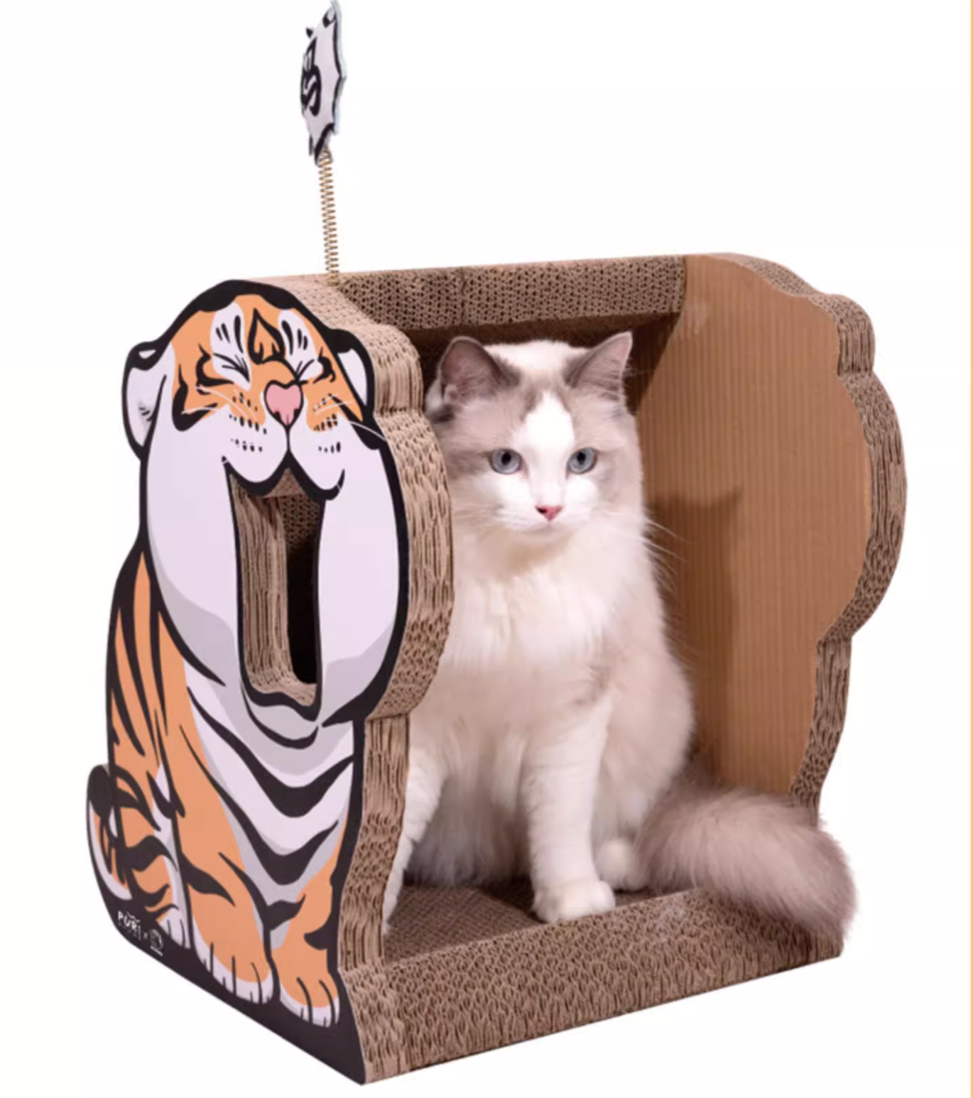 Purlab Tiger Style Cute Cat Scratcher