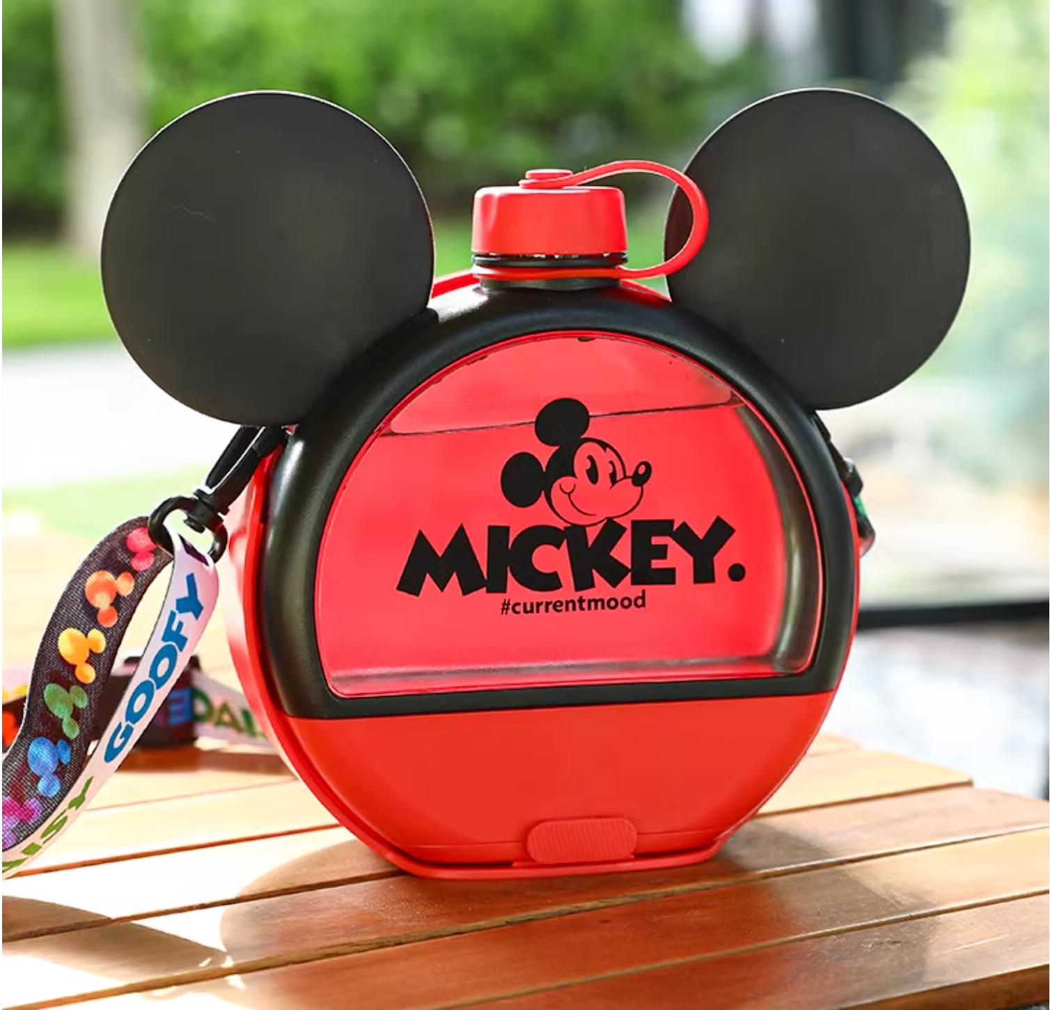 Hoopet Mickey Series Dog Outdoor Water Bottle With Bowl