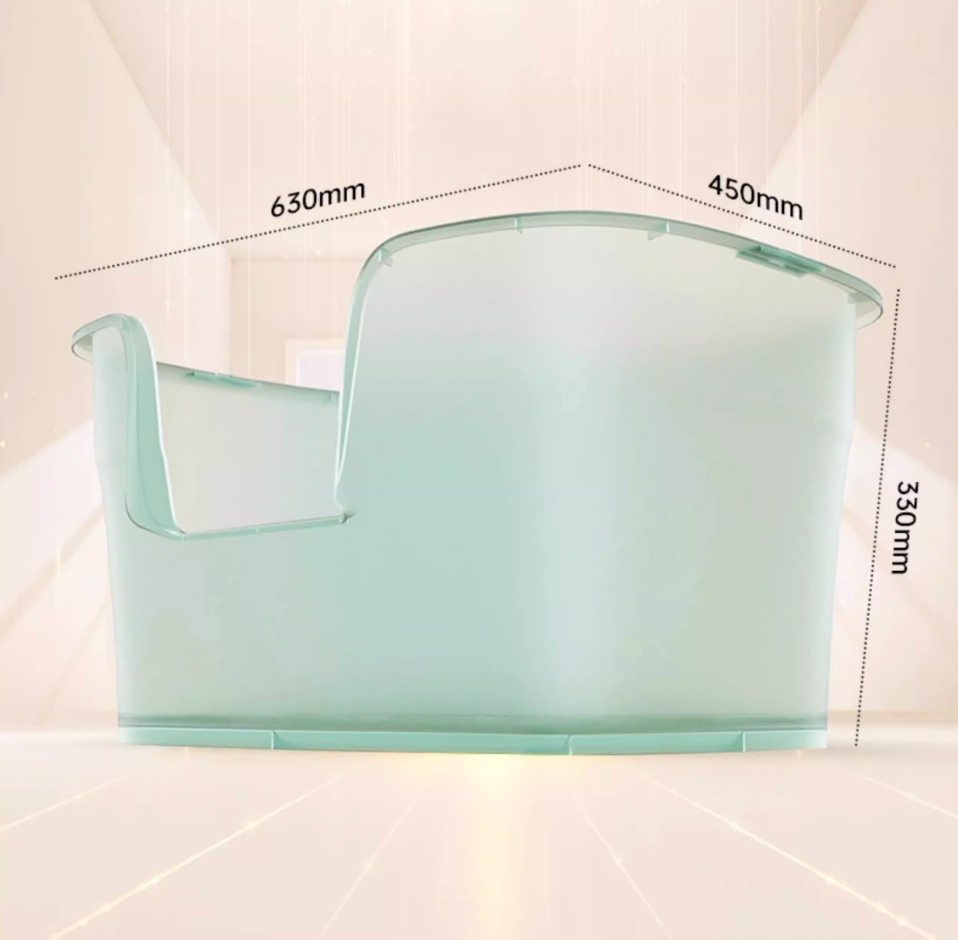 Wink Honey Cat Litter Box with High Sides & Litter Mat & Scoop & Trash Bin