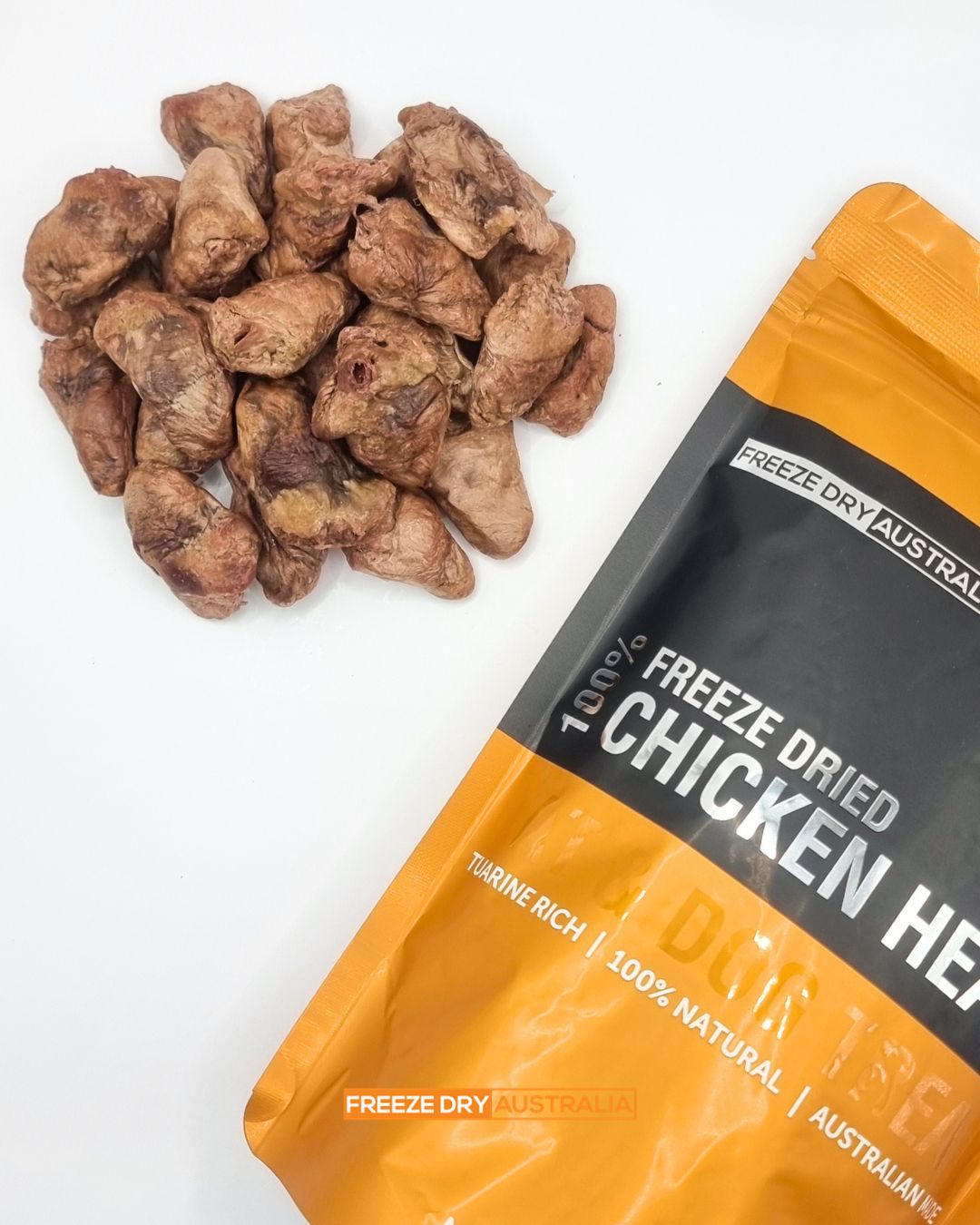 Freeze-Dry Australia's Chicken Heart Treats For Dog & Cat - 100g