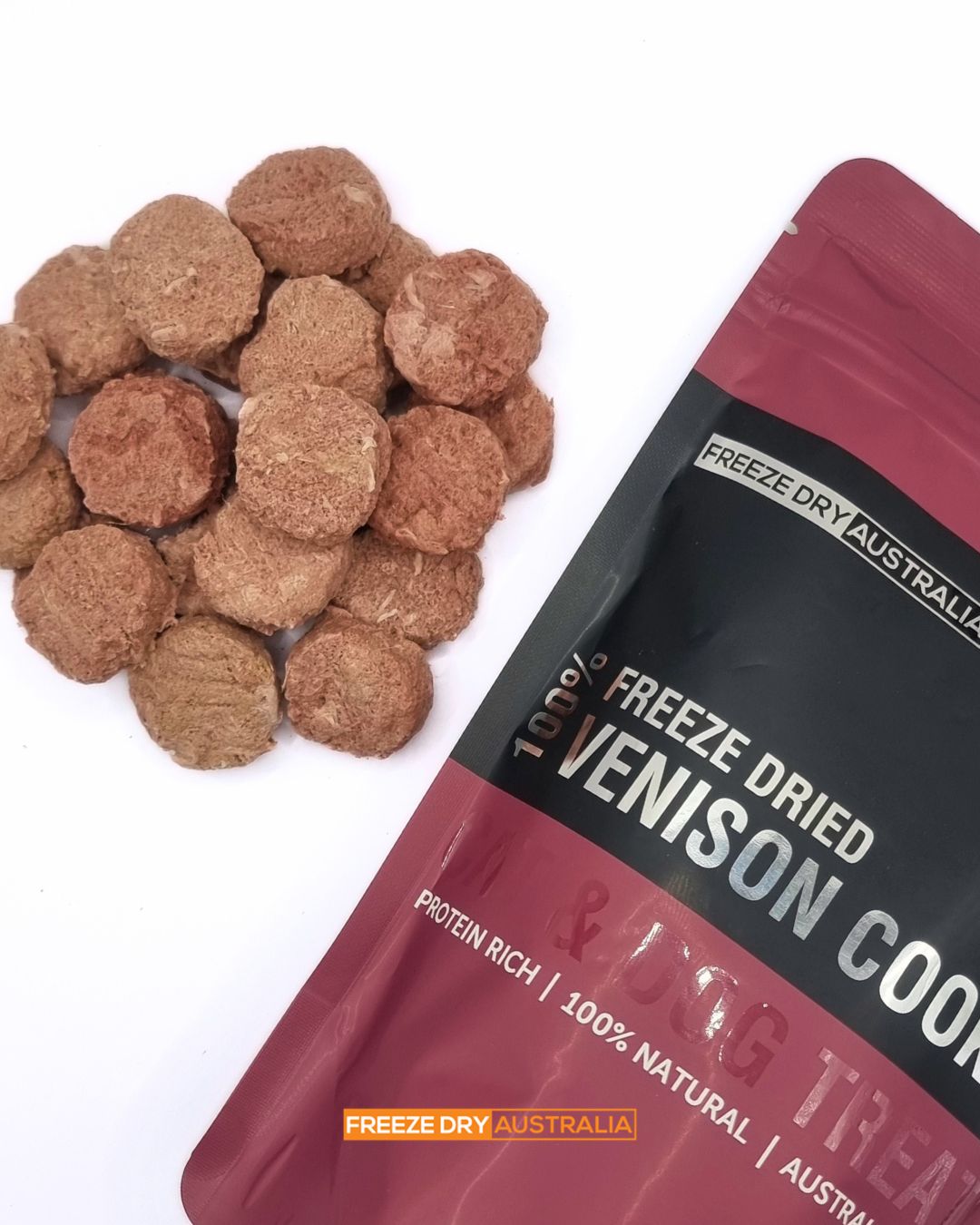 Freeze-Dry Australia's Vension Cookie For Dog & Cat - 100g