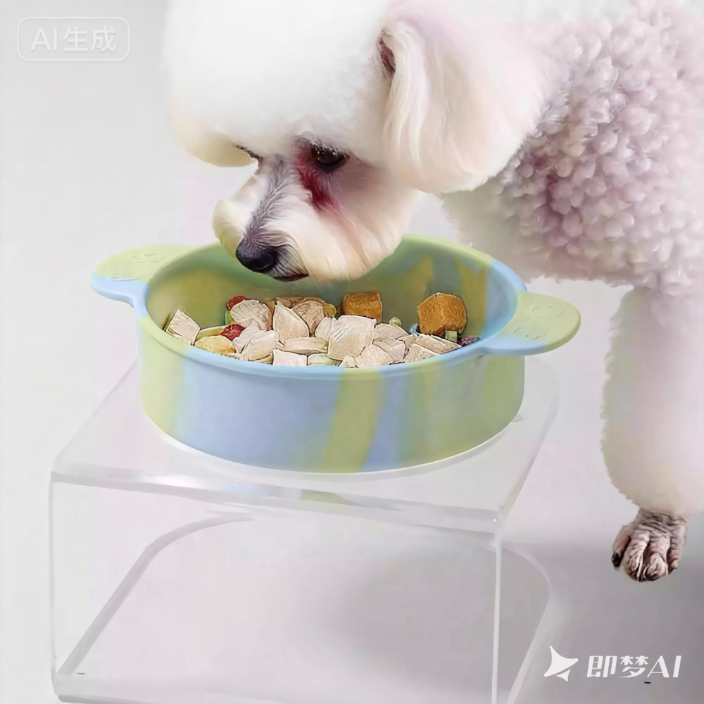 Ameeklion Silicone Slow Feeder Dog & Cat Bowl