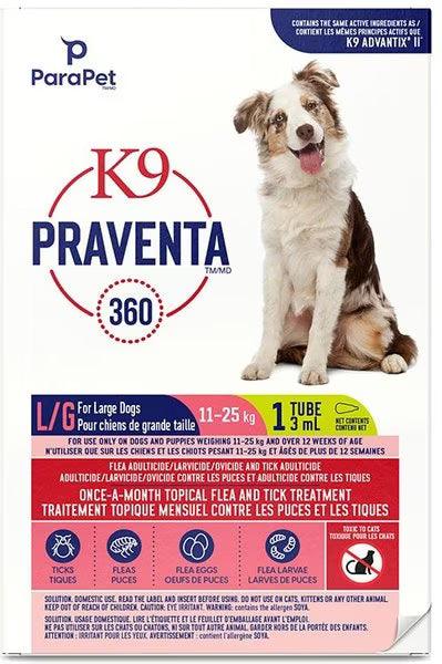 Parapet K9 Praventa 狗狗体外驱虫药 针对驱除&预防蜱虫&跳蚤&跳蚤卵&跳蚤幼虫 不同体重可选 一盒三支装 - Maokidspet