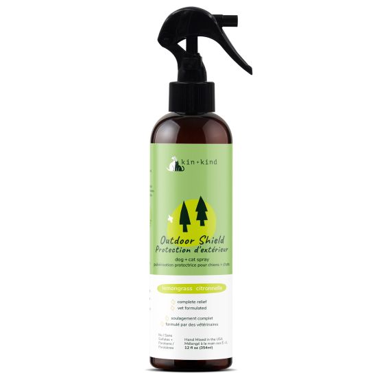 Kin + Kind Outdoor Shield Spray For Cat & Dog - Lemongrass