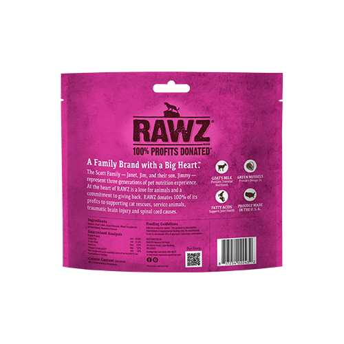Rawz Freeze Dried Wild Caught Salmon, Goat's Milk & Green Mussels Crunchy Cat Treats
