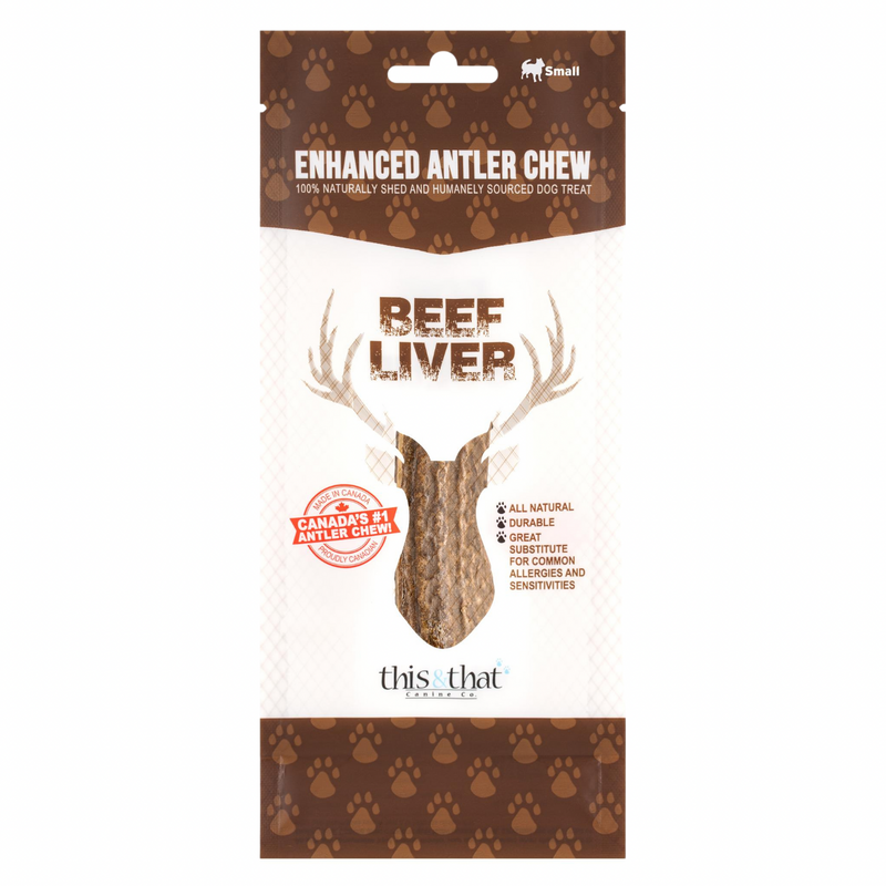 This & That Enhanced Antler Dog Chew Treat - Beef Liver