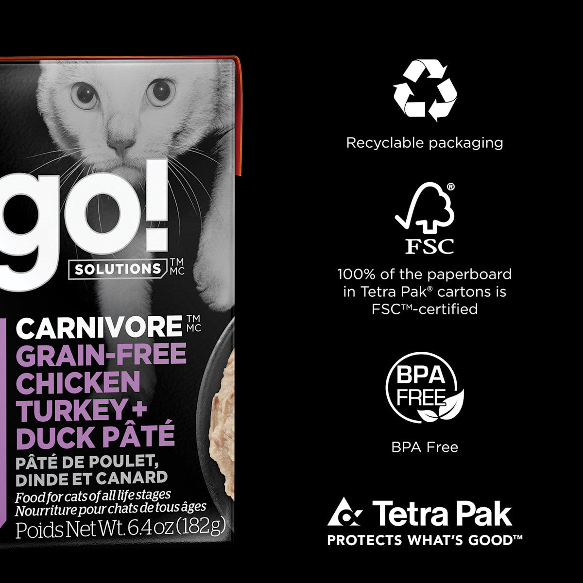 GO! Chicken, Turkey + Duck Pâté Grain-Free Wet Cat Food
