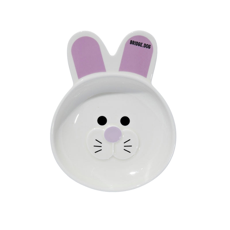 Bridge.Dog Bunny Dish（Milk White）- Purple