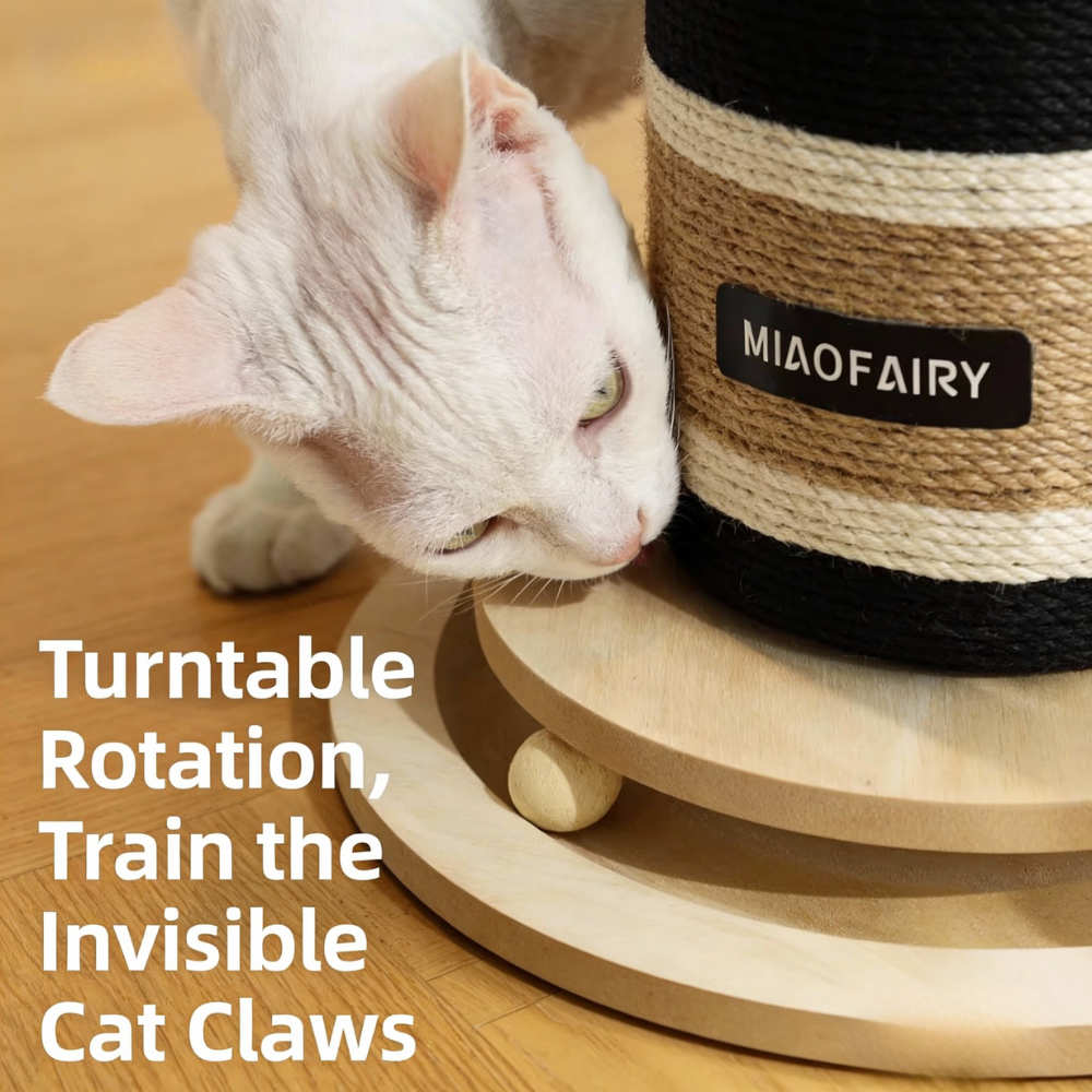 Miaofairy Red Wine Bottle Design Cat Scratcher with Spinning Base