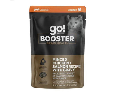 GO BOOSTER！肉块肉汁质地猫咪功能性主食餐包 2.5Oz*4包 多口味可选 - Maokidspet