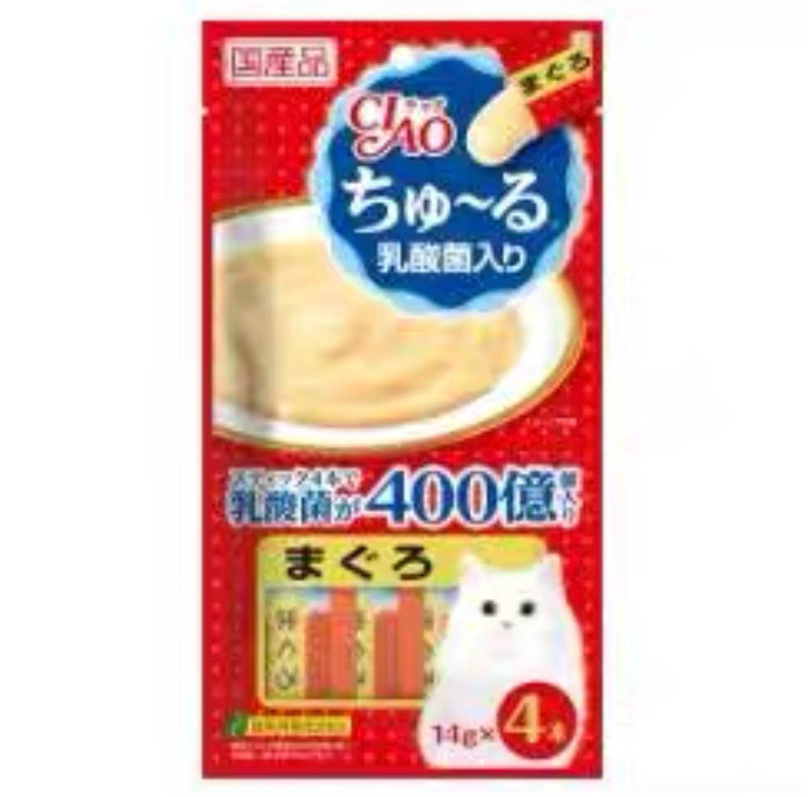 日本Ciao 400亿乳酸菌肠胃健康汤条猫条 三口味可选 一袋4根入 - Maokidspet