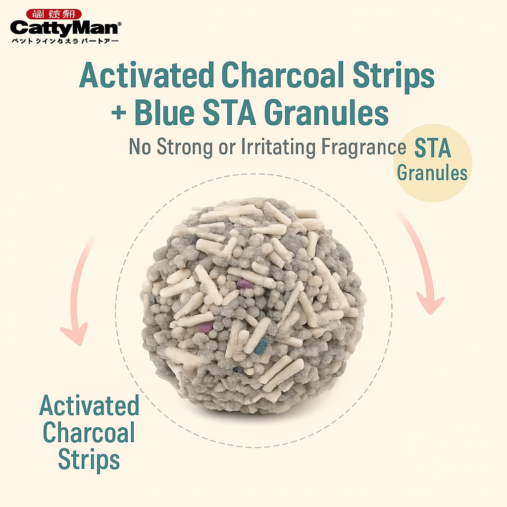 Cattyman 3-in-1 Tofu & Charcoal & Bentonite Cat Litter