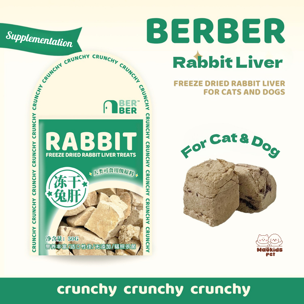Berber Freeze Dired Rabbit Liver For Cat & Dog