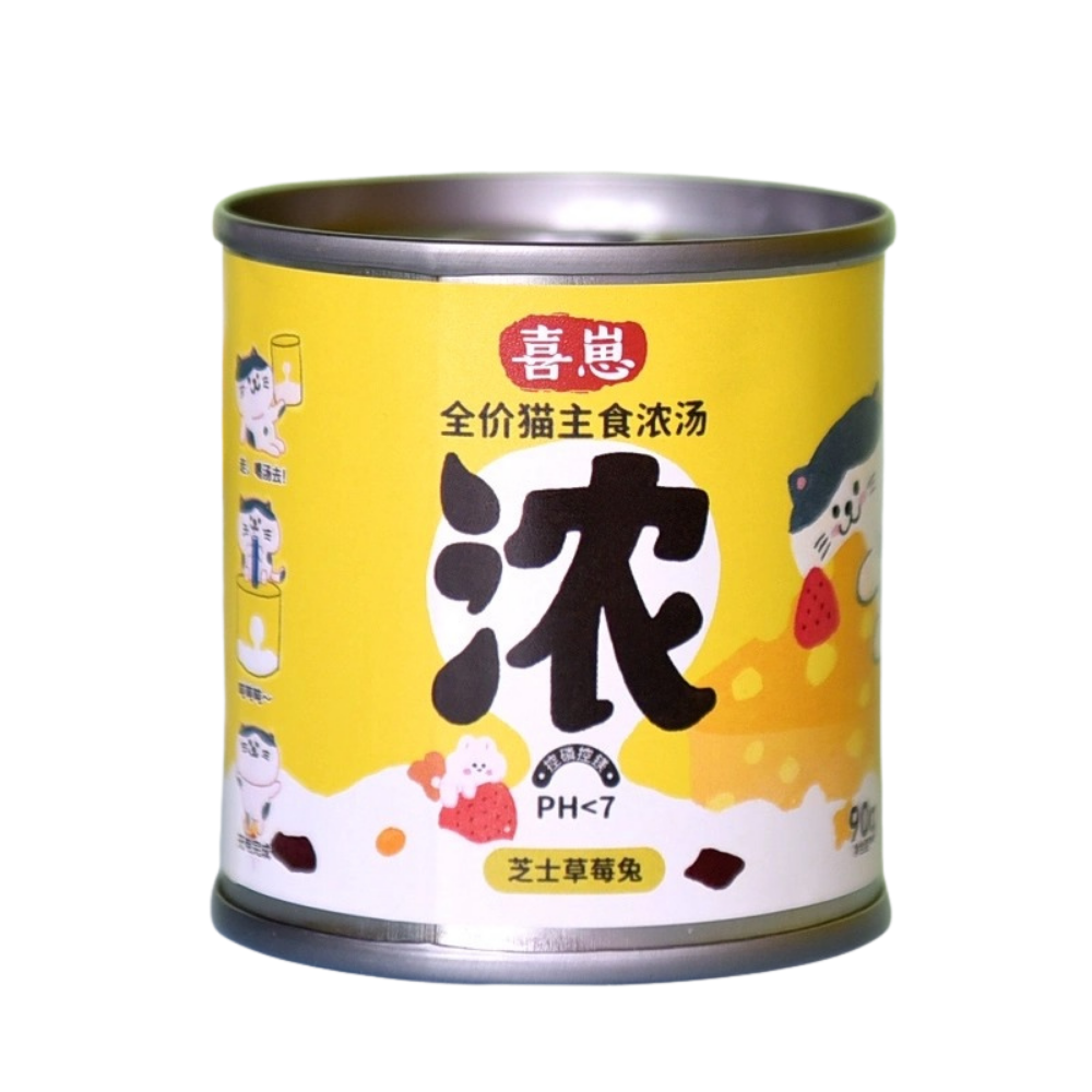Xizai Gravy Entrée Mousse Canned Food for Cats - Cheese Strawberry Rabbit Flavor