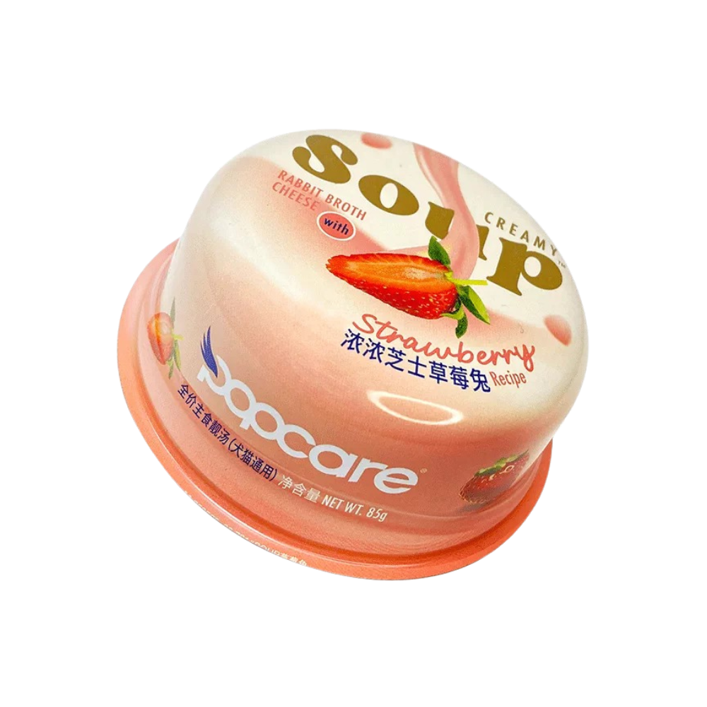 Popcare Rabbit Broth with Goat Milk & Strawberry Cat Creamy Soup