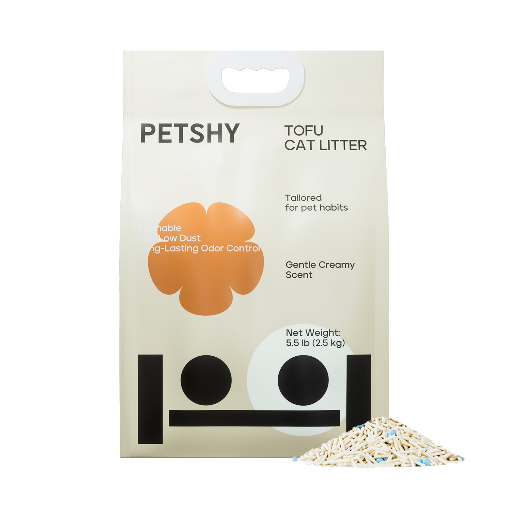 Petshy 1.5mm Tofu Cat Litter - 2.5kg/bag