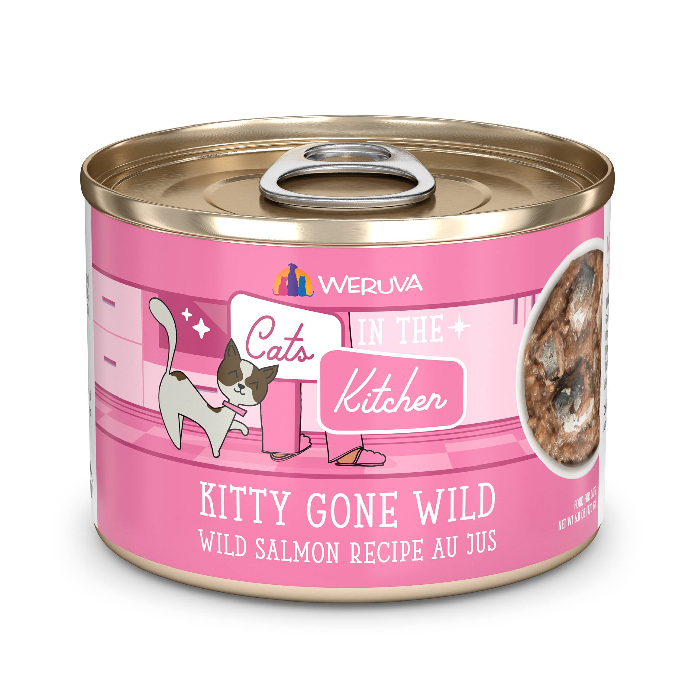 Weruva Cats in the Kitchen Kitty Gone Wild - Wild Salmon Recipe Au Jus