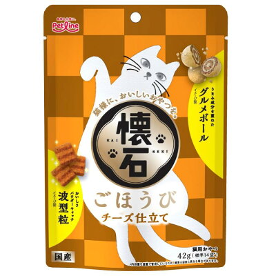 Petline 猫咪专用怀石料理训练小食零食 洁齿美味 奶酪口味  一袋含14小袋两种不同款式零食 42g/袋