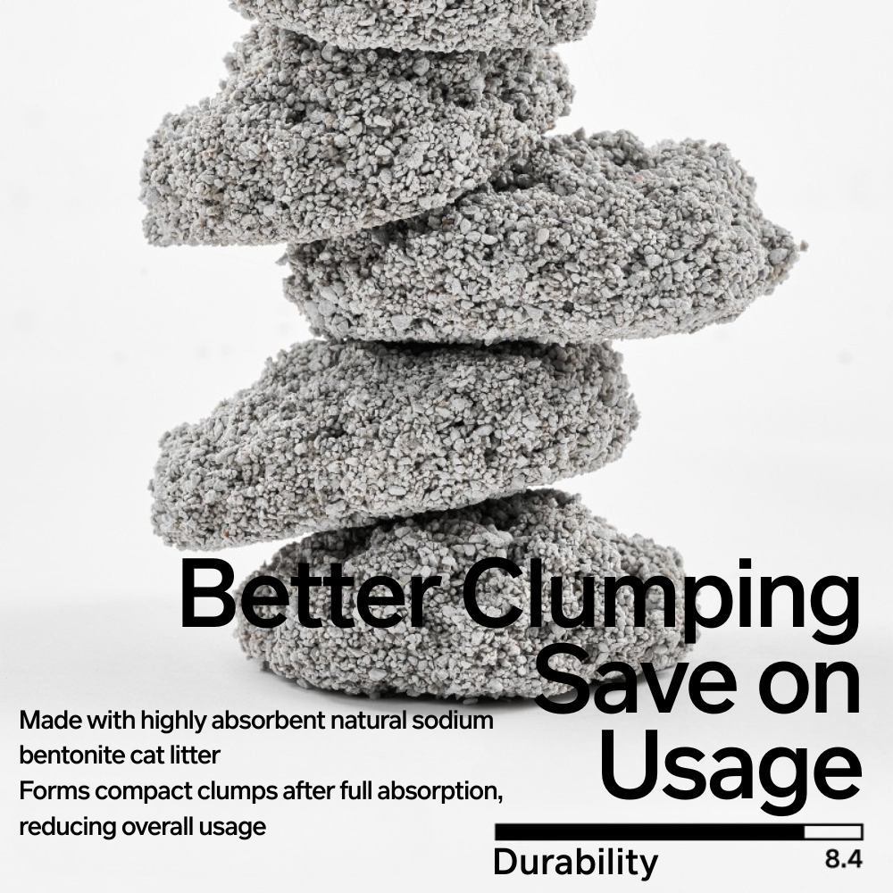 Pidan Natural Sodium Bentonite Cat Litter – Coarse Granules - 2.4kg/Bag