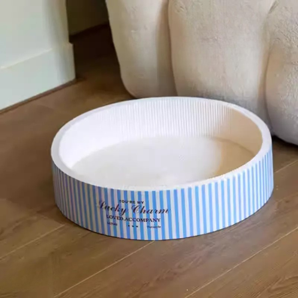 Genki Round Cat Scratcher Board – 2-in-1 Scratch Pad & Cozy Sleeping Nest