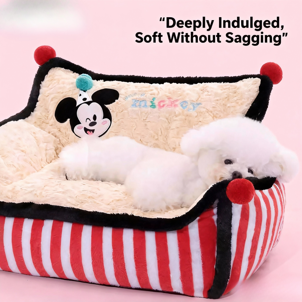 Hoopet Mickey Pet Sofa Bed - Soft & Cozy