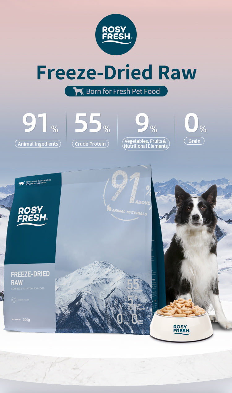 Rosy Fresh鲜朗 冻干生骨肉狗狗全价营养主食冻干 鸡肉配方 一袋300g