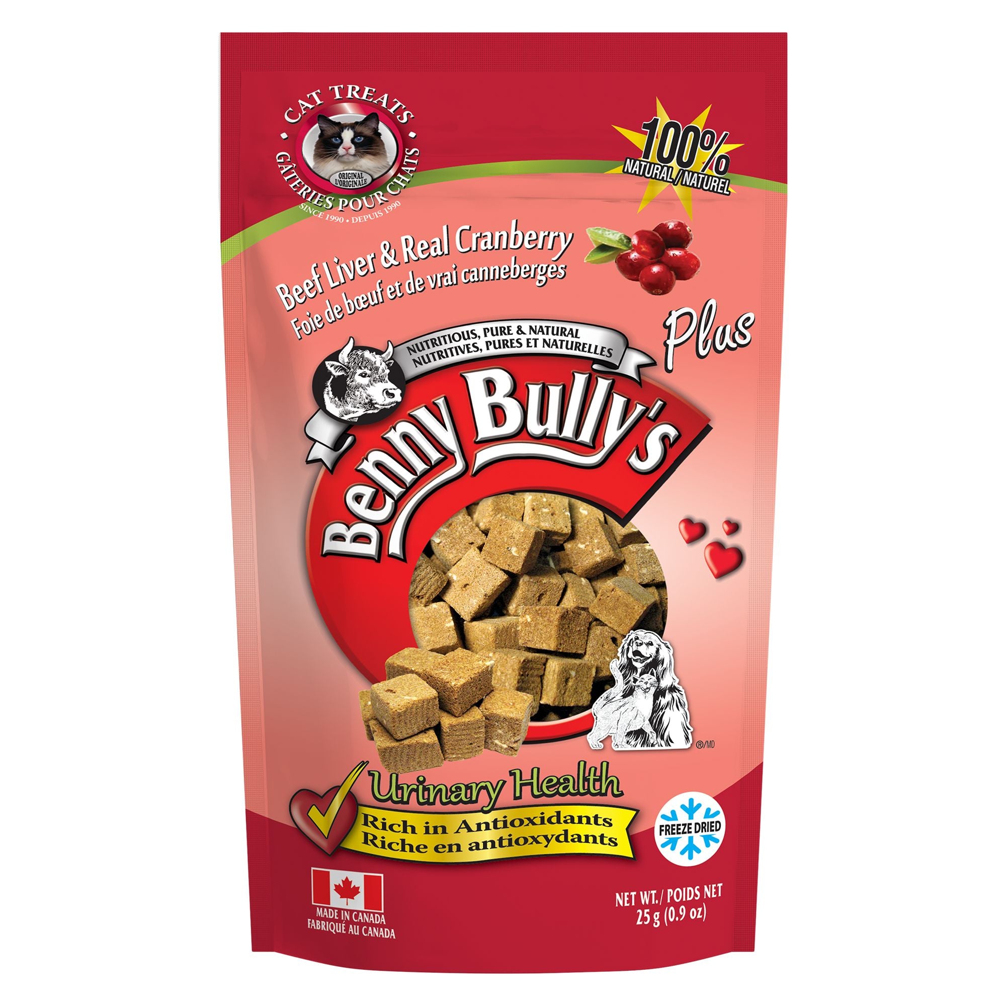 Benny Bully Beef Liver Plus Cranberry Cat Treat - 25g
