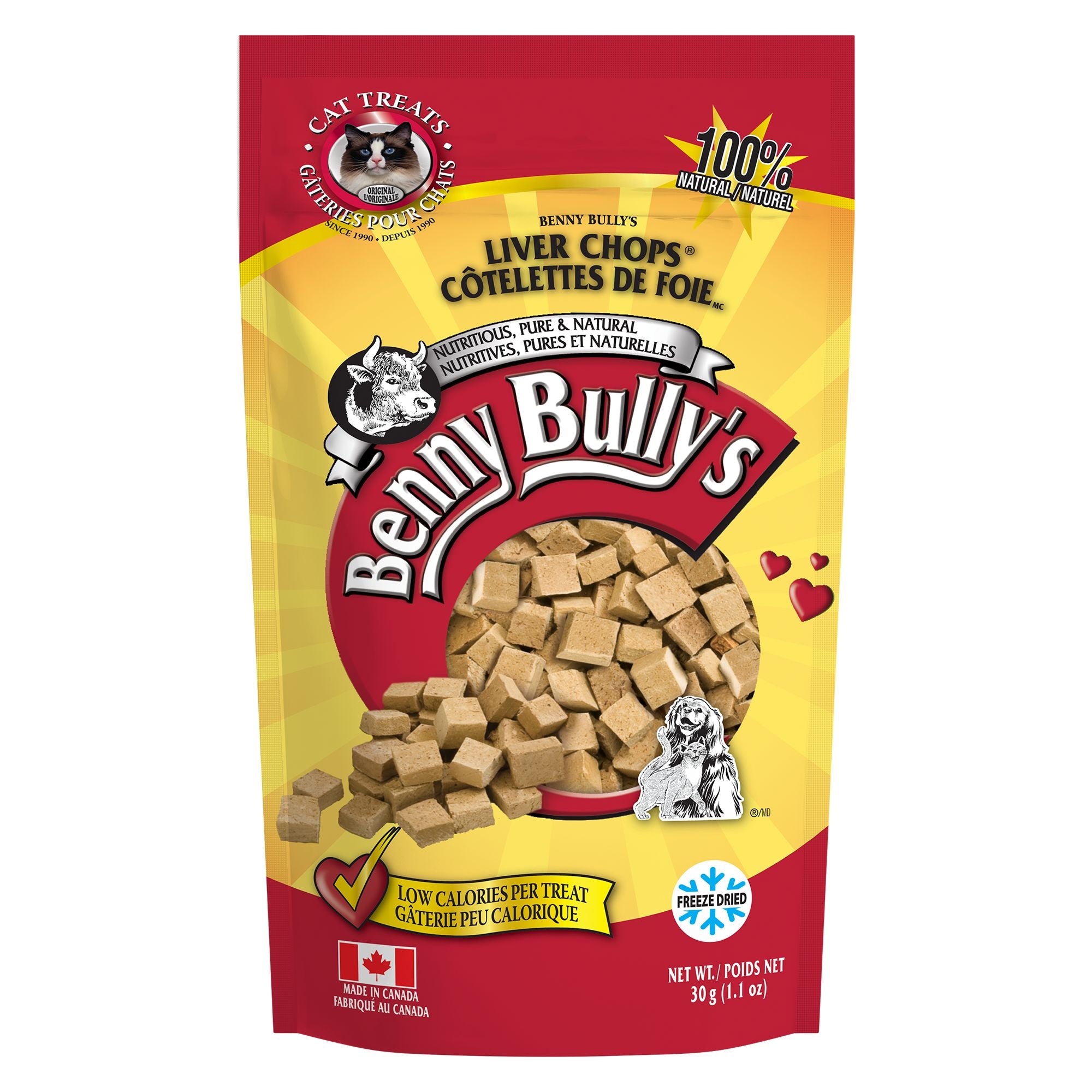 Benny Bully Liver Chops Cat Treat - 30g
