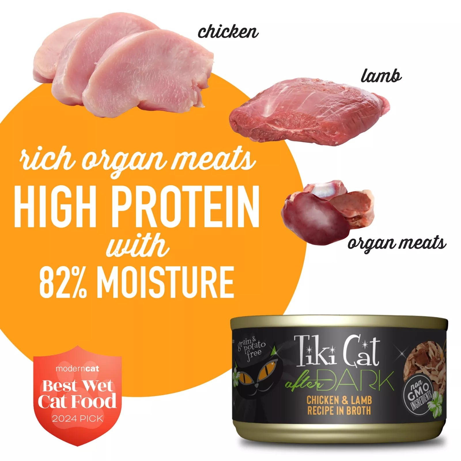 Tiki Cat After Dark Whole Foods - Chicken & Lamb Recipe In Broth