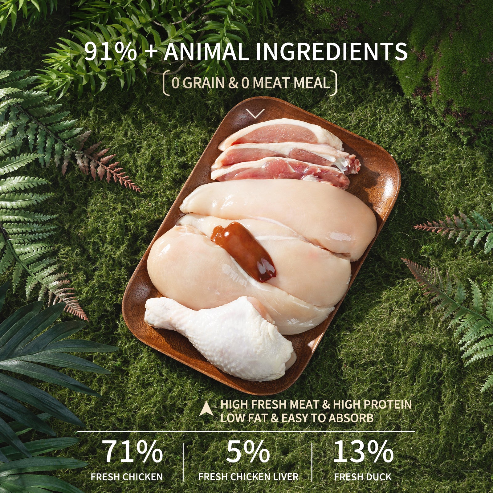 Rosy Fresh Chicken & Duck Recipe Baked Senior Cat Food