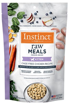 Instinct Raw Freeze Dried Meals Real Chicken Kitten Cat Food - 9.5oz