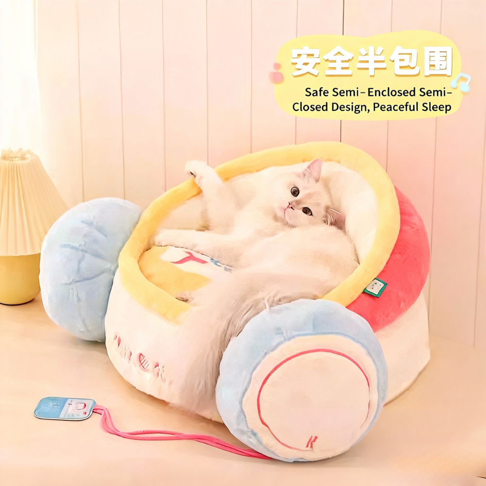 Miao-XiaoYuan Headphones Cozy Cat Bed