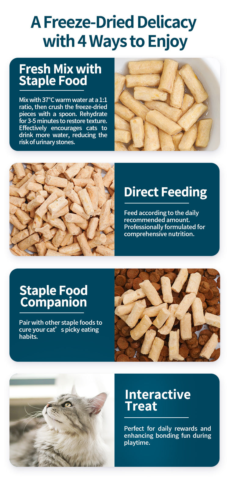 Rosy Fresh Chicken Recipe Raw Freeze-Dried Cat Food - 300g/Bag