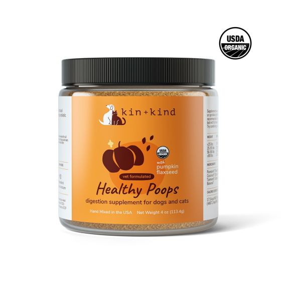 Kin + Kind Organic Healthy Poops Supplement For Dog & Cat - 4oz