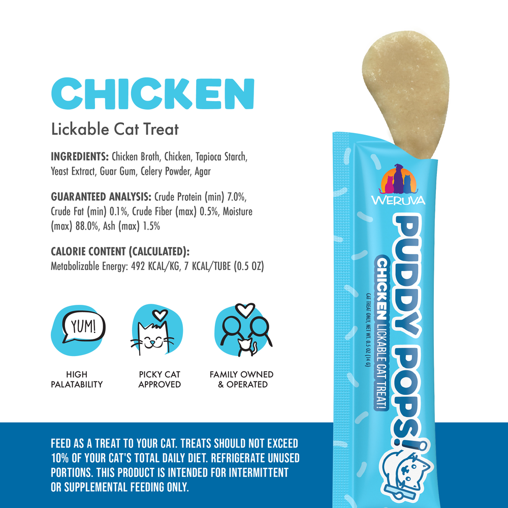 Weruva Cat Puddy Pops - Lickable Chicken Cat Treat