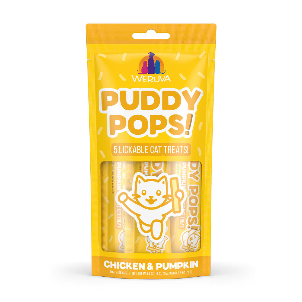 Weruva Cat Puddy Pops - Lickable Chicken & Pumpkin Cat Treat